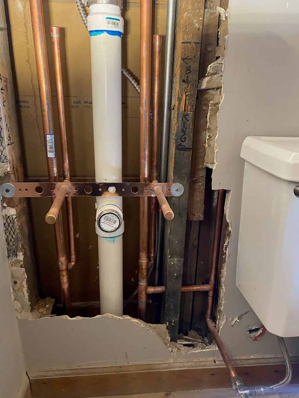 Domestic Water Riser Installation image